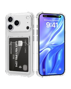 Stöttåligt Mobilskal med Korthållare för iPhone 17 Pro - Klar