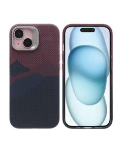 iPhone 15 Skal med Magsafe och Utfällbart Stativ - Berg Röd