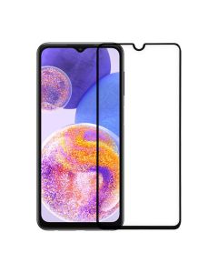 Skärmskydd Samsung Galaxy A23 5G - 3D Härdat Glas - Svart (miljö)- G-SP.se