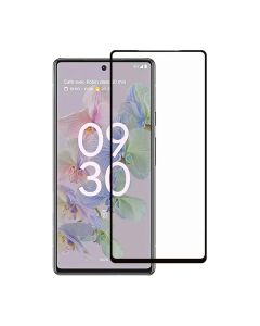 Skärmskydd Google Pixel 6A - 3D Härdat Glas - Svart (miljö)- G-SP.se