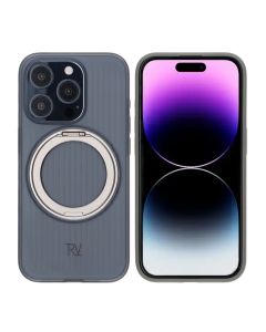 iPhone 15 Pro Max Rvelon Skal Roterande Magnet Stativ - Grå