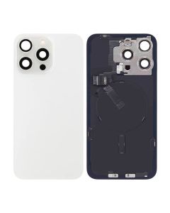 iPhone 15 Pro Max Baksida Glas Komplett OEM - Vit