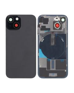 iPhone 15 Baksida Glas med smådelar - Svart