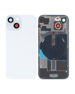 iPhone 15 Baksida Glas med smådelar - Vit