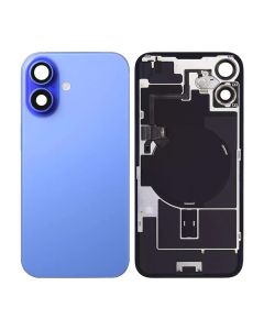 iPhone 16 Baksida Glas med smådelar - Blå