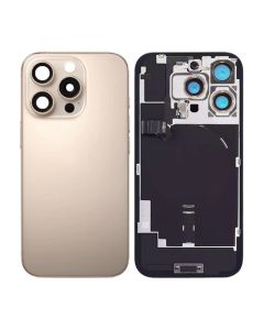 iPhone 16 Pro Baksida Glas med smådelar - Sandfärgad Titan