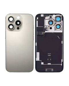 iPhone 16 Pro Baksida Glas med smådelar - Naturlig Titan