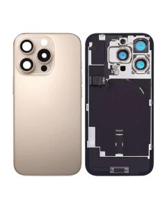 iPhone 16 Pro Max Baksida Glas med smådelar - Sandfärgad Titan