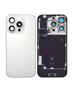 iPhone 16 Pro Max Baksida Glas med smådelar - Vit Titan