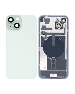 iPhone 15 Plus Baksida Glas med smådelar - Grön