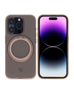 iPhone 15 Pro Rvelon Skal Roterande Magnet Stativ - Brons