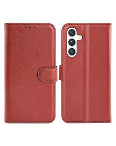 Samsung Galaxy S24 Plus Plånboksfodral med Stativ - Brun