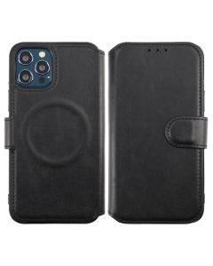 iPhone 12/12 Pro Plånboksfodral Extra Kortfack Rvelon - Svart- G-SP.se