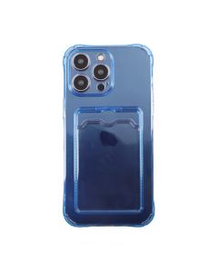 iPhone 14 Pro Max Stöttåligt Skal med Korthållare - Blå- G-SP.se