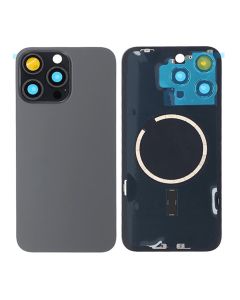 iPhone 15 Pro Max Baksida Glas med Magsafe Magnet - Svart