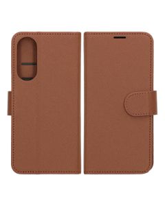 Plånboksfodral med Stativ för Samsung Galaxy S25 Edge - Brun