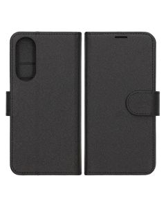 Plånboksfodral med Stativ för Samsung Galaxy S25 Edge - Svart