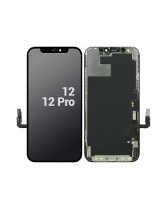 iPhone 12/12 Pro In-Cell LCD Skärm Svart- G-SP.se