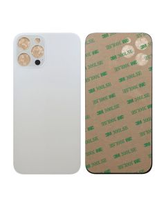 iPhone 12 Pro Baksida Glas med självhäftande tejp - Vit