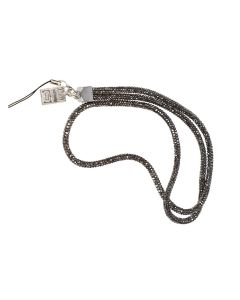 Mobilhalsband Snöre - Grå glitter