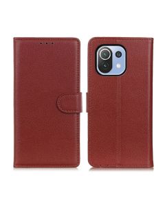 Xiaomi Mi 11 Plånboksfodral med Stativ - Brun- G-SP.se