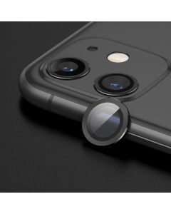 iPhone 12 Linsskydd med Metallram - Svart (2-pack)- G-SP.se