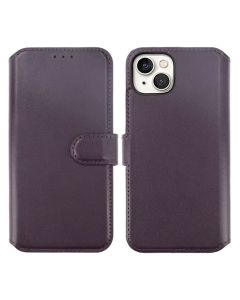 iPhone 15 Plus Plånboksfodral Läder Rvelon - Lila- G-SP.se