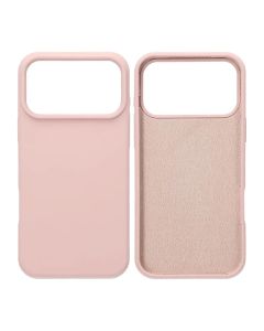 Mobilskal Mjukt Silikon för iPhone 17 Pro Max - Sandrosa