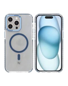 iPhone 15 Pro Max Rvelon Mobilskal Magnet Förstärkt - Blå