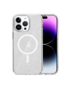 iPhone 14 Pro Max Mobilskal Stöttåligt med Glitter - Transparent