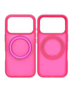 Mobilskal Roterande Magnet Stativ för iPhone 17 Pro - Röd