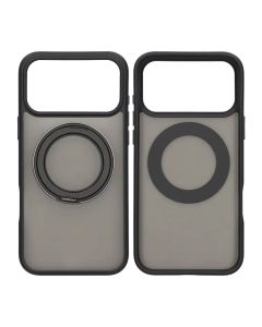 Mobilskal Roterande Magnet Stativ för iPhone 17 Pro Max - Svart