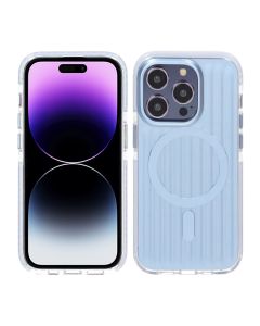 Mönstrat TPU Skal till iPhone 14 Pro med MagSafe - Blå