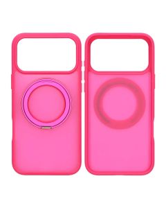 Mobilskal Roterande Magnet Stativ för iPhone 17 Pro Max - Röd