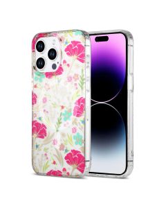 iPhone 15 Pro Mobilskal MagSafe - Blommor Röd/Grön