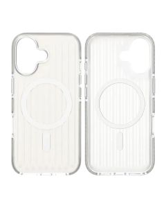 Mobilskal Korrugerad Magsafe för iPhone 17 - Silver