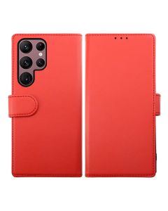 Samsung Galaxy S23 Ultra Plånboksfodral Magnet Rvelon - Röd- G-SP.se