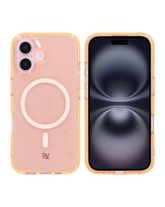 iPhone 16 Rvelon Mobilskal TPU med MagSafe - Glitter Guld