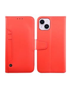 iPhone 14 Plånboksfodral Extra Kortfack Rvelon - Röd- G-SP.se