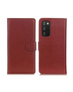 Samsung Galaxy A03s Plånboksfodral med Stativ - Brun- G-SP.se