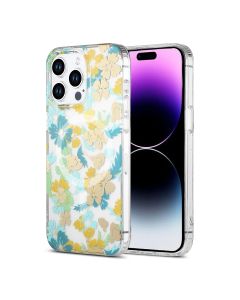 iPhone 15 Pro Mobilskal MagSafe - Blommor Turkos