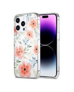 iPhone 15 Pro Max Mobilskal MagSafe - Blommor Rosa