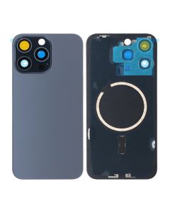 iPhone 15 Pro Max Baksida Glas med Magsafe Magnet - Blå