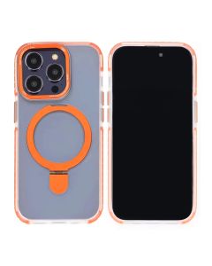 iPhone 14 Pro Mobilskal med Magsafe och Stativ - Orange