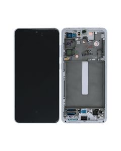 Samsung Galaxy S21 FE Skärm med LCD Display Original - Vit- G-SP.se