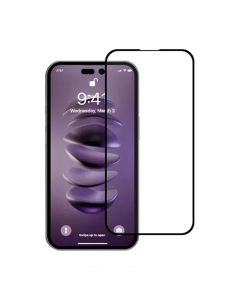 Skärmskydd iPhone 14 Pro - 3D Härdat Glas Svart- G-SP.se