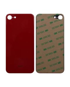 iPhone SE 2020 Baksida Glas med Självhäftande tejp - Röd