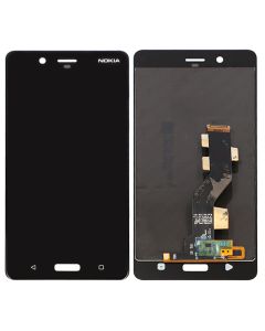 Nokia 8 Skärm med LCD Display OEM - Svart