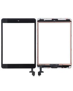 iPad Mini/Mini 2 Glas med Touchsk&auml;rm med Hemknapp Flexkabel OEM - Svart- G-SP.se