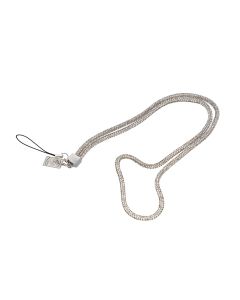 Mobilhalsband Snöre - Silver glitter